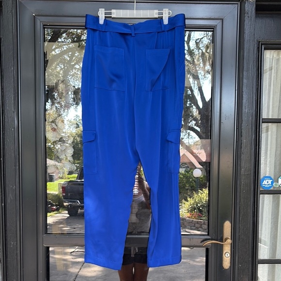 Calvin Klein Womens Satin Belted Casual Cargo Pants - Picture 5 of 12